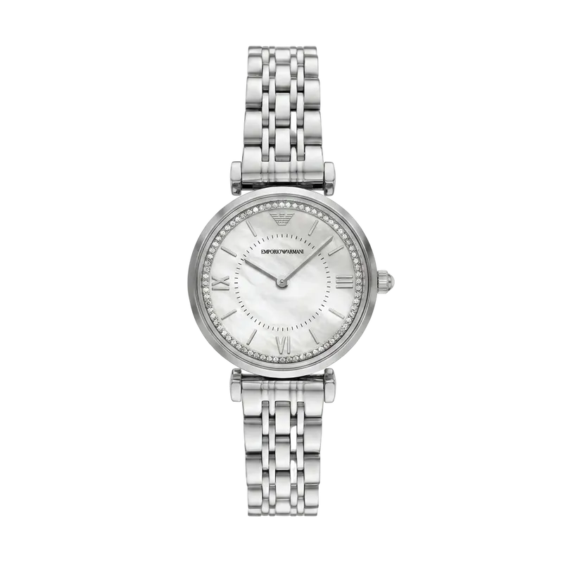 Two-Hand Stainless Steel Watch Silver 32mm