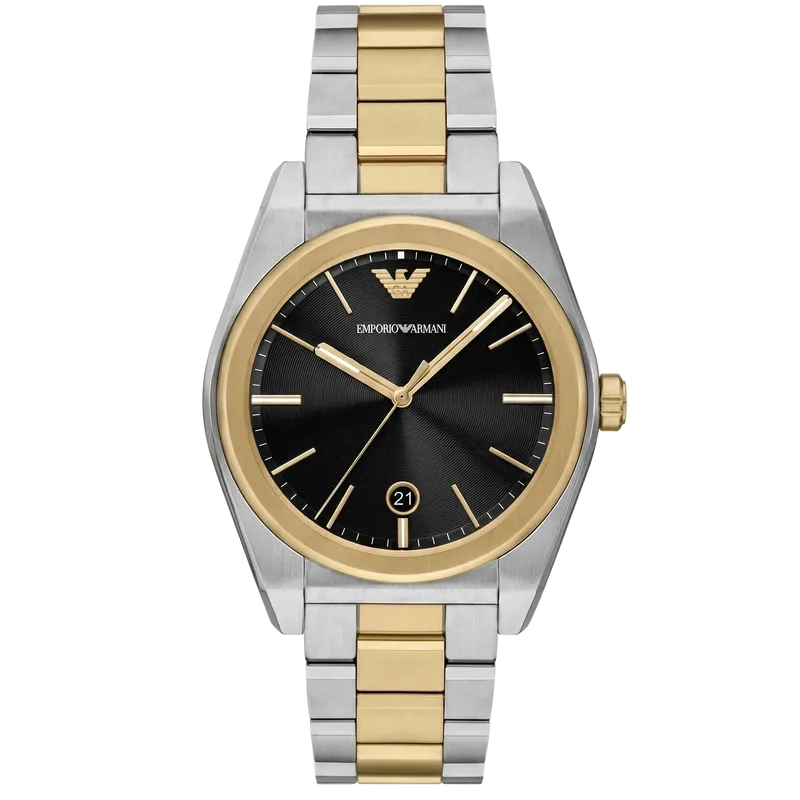 Three-Hand Stainless Steel Watch Black 41mm