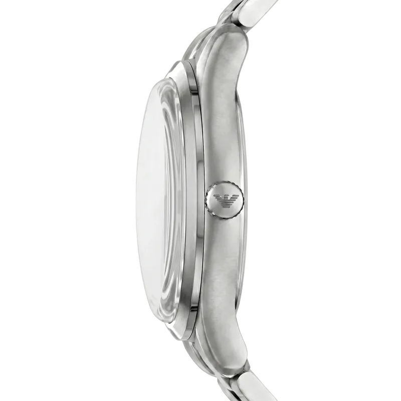 Three-Hand Stainless Steel Watch Silver 41mm