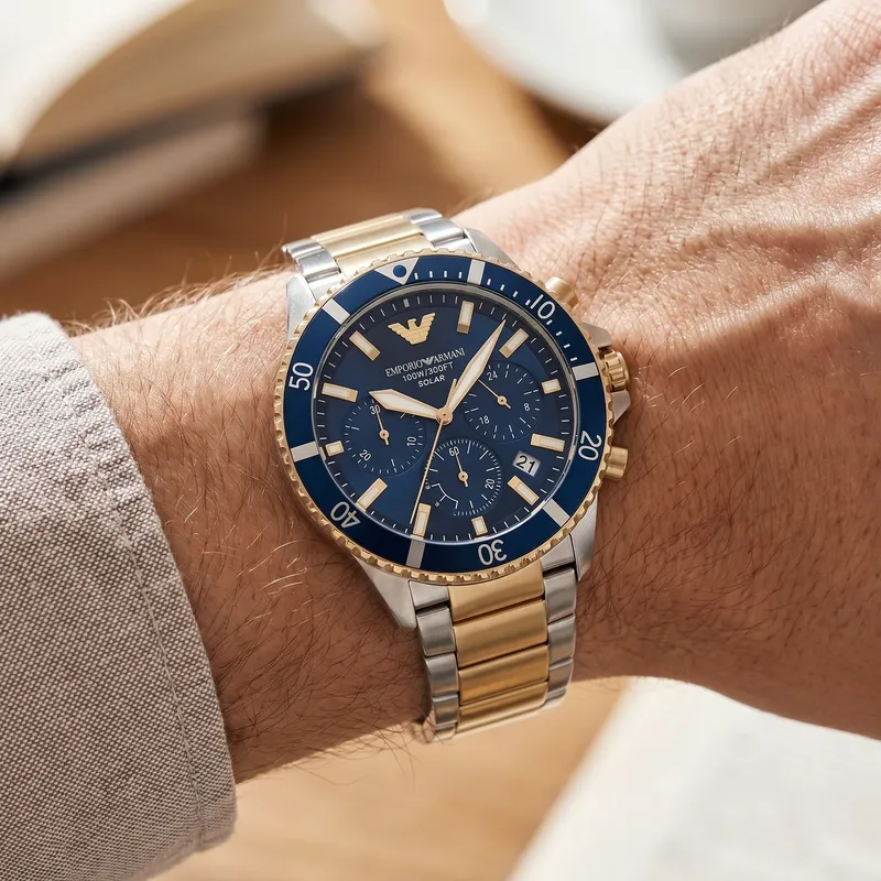 World Explorer Chronograph Watch Blue 43mm
