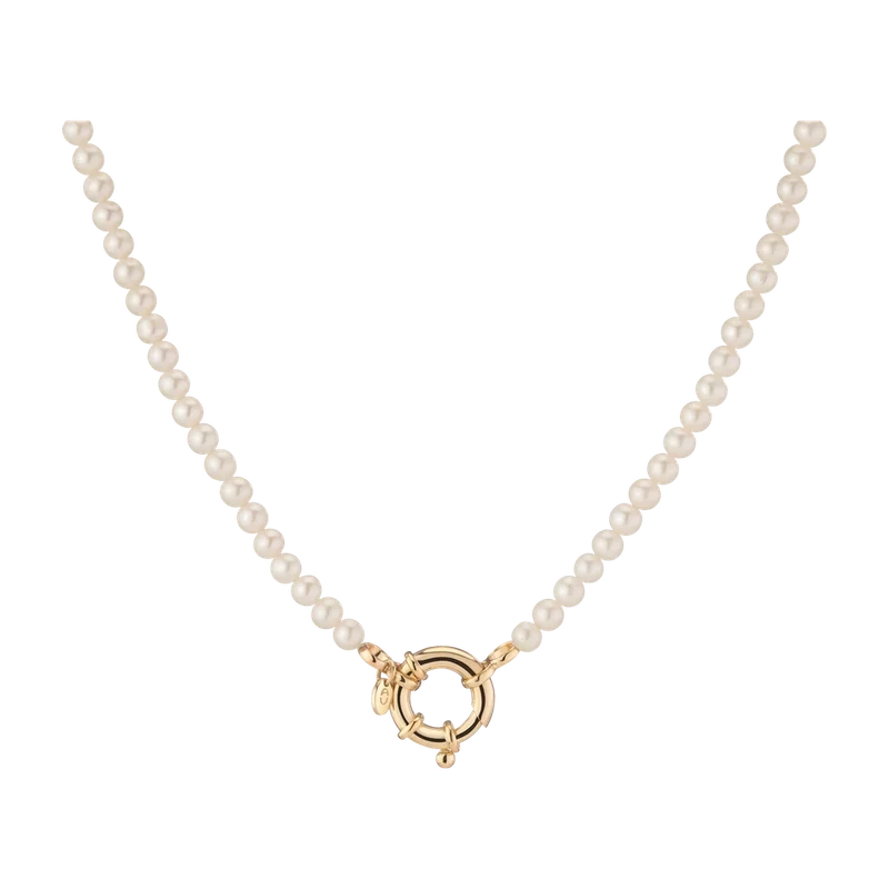 Pearl Aura Beaded Necklace Yellow 42cm