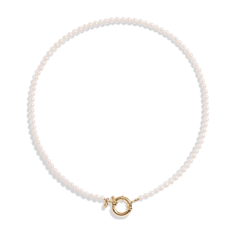 Pearl Aura Beaded Necklace Yellow 42cm