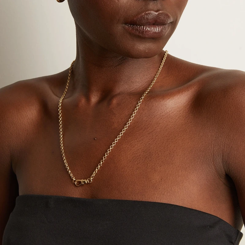 Gold Rolo Chain Necklace Yellow