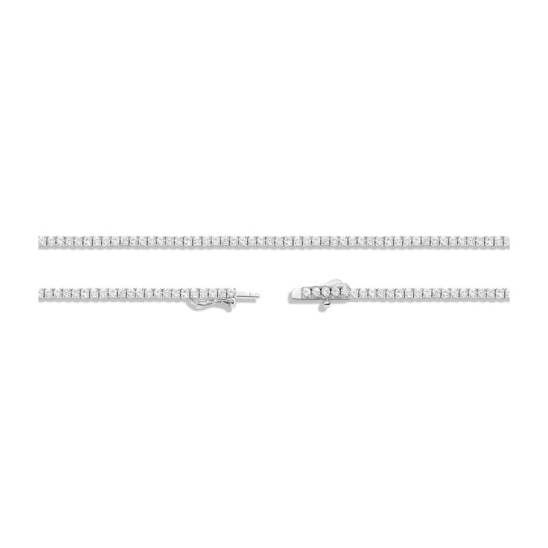 White Sapphire Tennis Necklace 7ct White 38cm