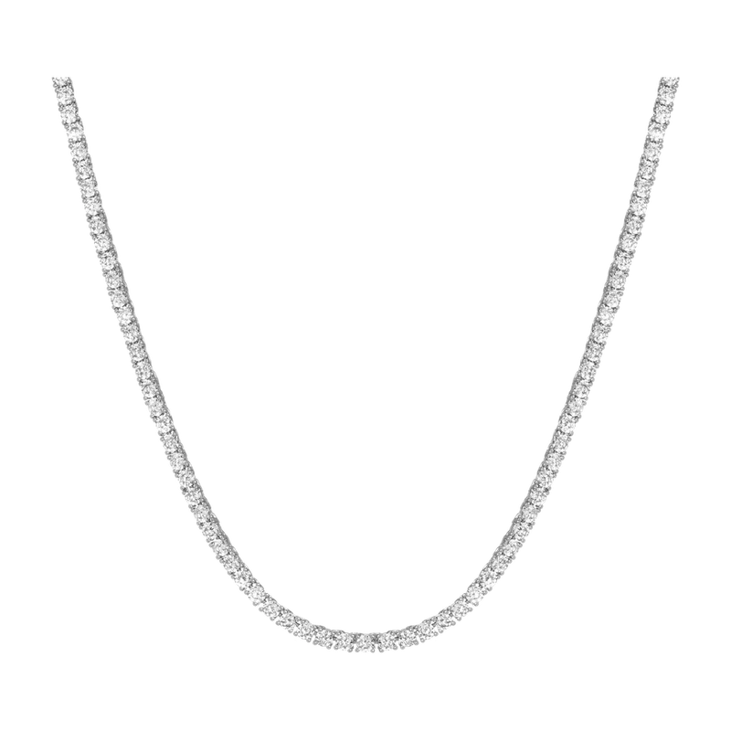 White Sapphire Tennis Necklace 13ct White 38cm