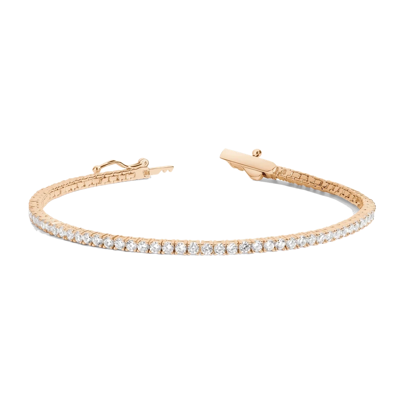 White Sapphire Tennis Bracelet 3ct Yellow 15cm
