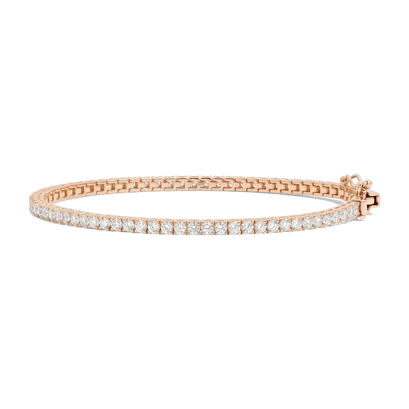 White Sapphire Tennis Bracelet 3ct Yellow 17cm