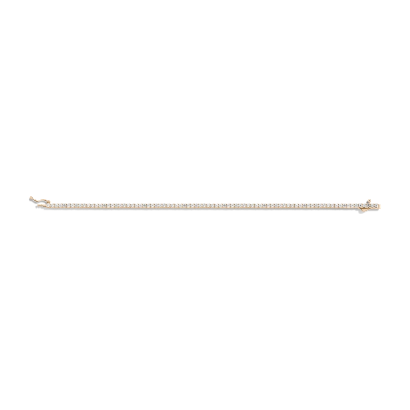 White Sapphire Tennis Bracelet 3ct Yellow 18cm