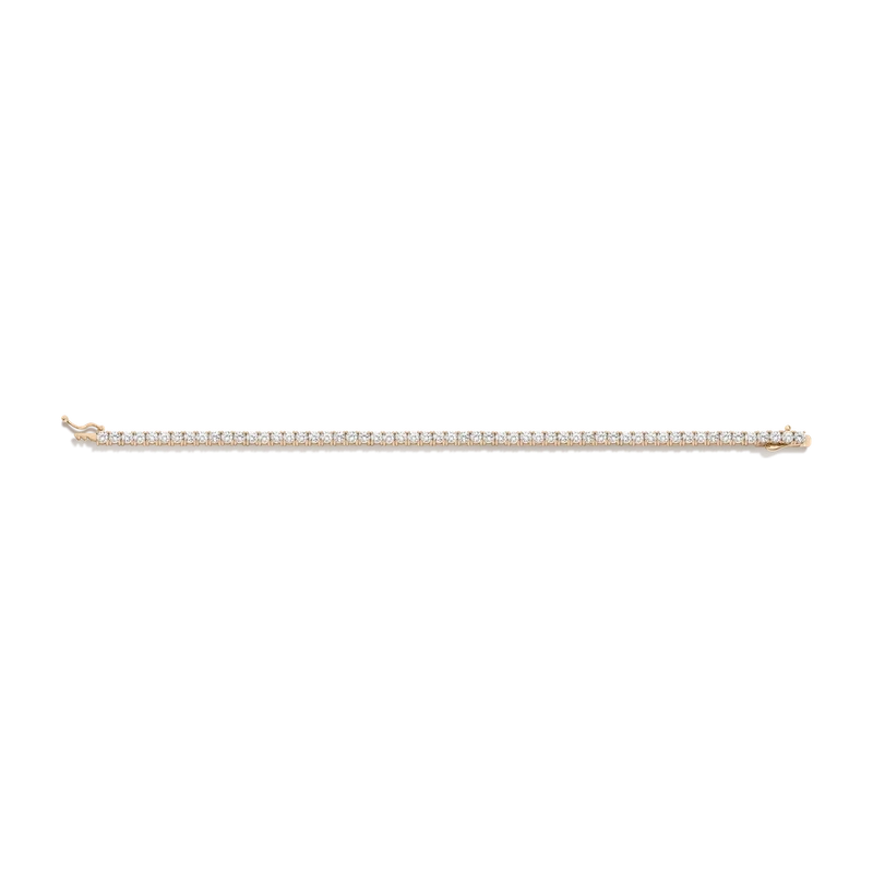 White Sapphire Tennis Bracelet 6ct Yellow 18cm