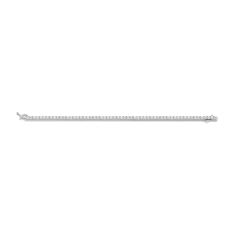 White Sapphire Tennis Bracelet 6ct White 18cm