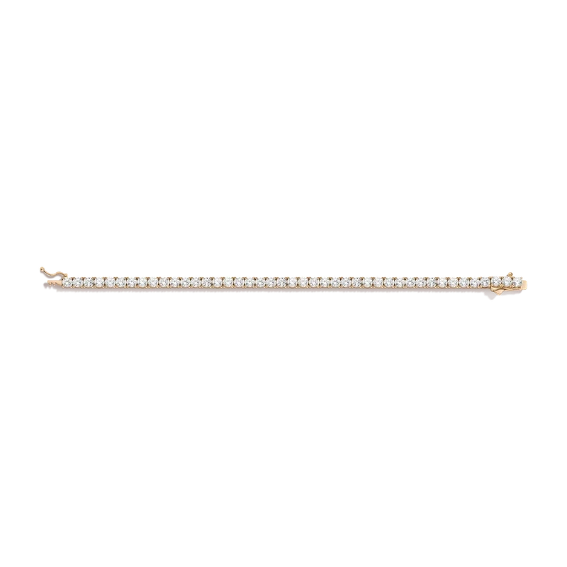 White Sapphire Tennis Bracelet 10ct Yellow 17cm