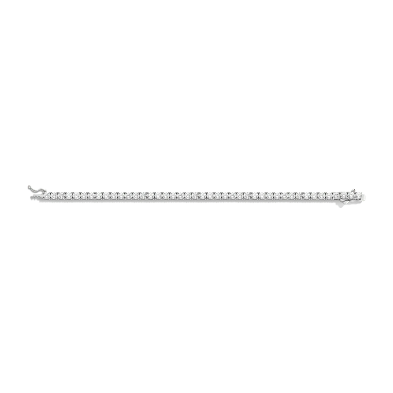 White Sapphire Tennis Bracelet 10ct White 18cm