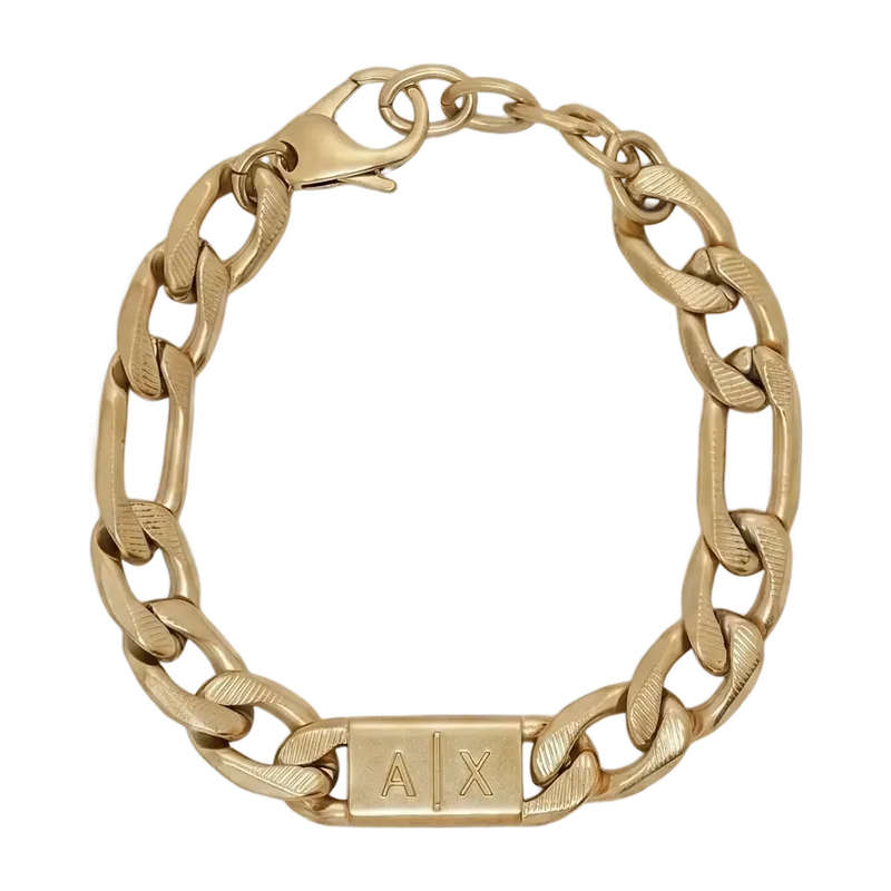 Classic Stainless Steel Chain Bracelet Gold 190-195mm
