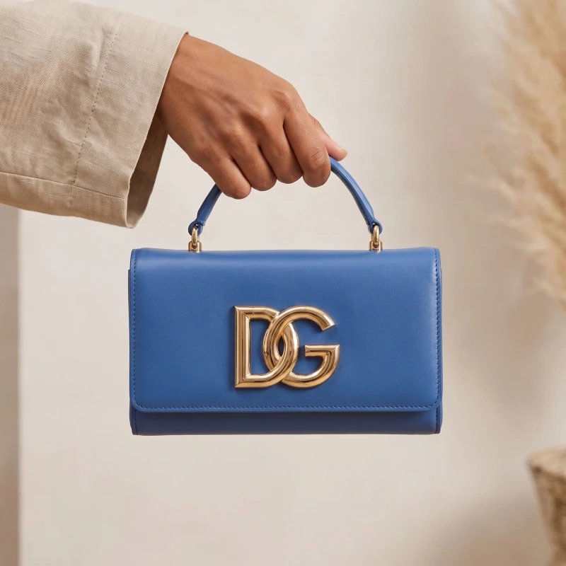Calfskin 3.5 Clutch Blue