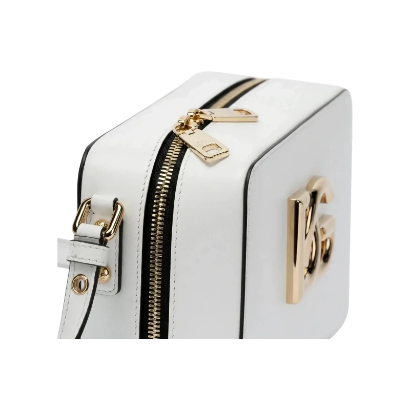 3.5 Logo Plaque Medium Crossbody Bag White 20.5cm W x 14.5cm H x 8.5cm D