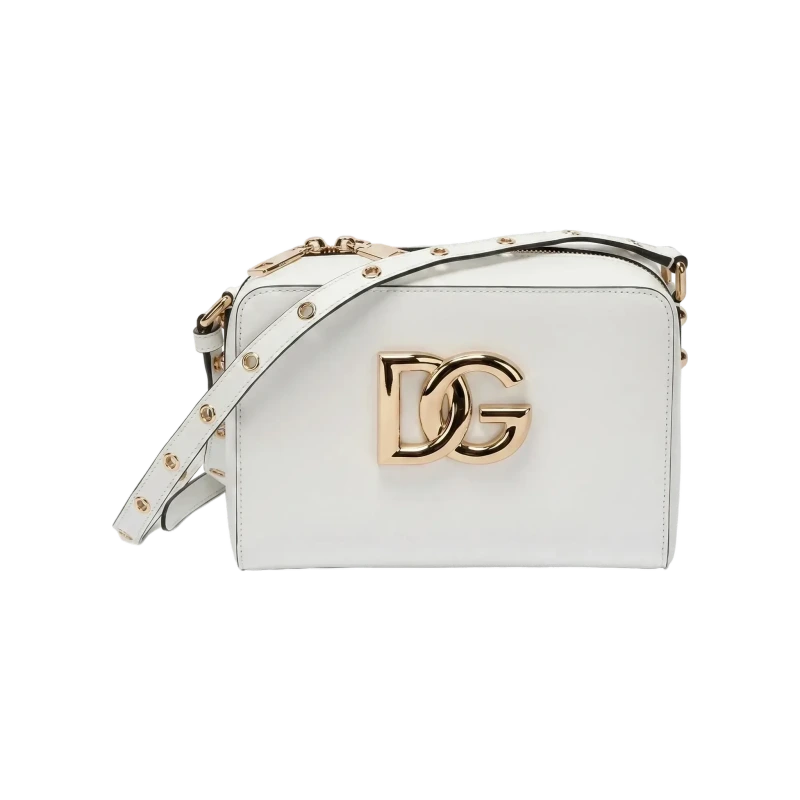 3.5 Logo Plaque Medium Crossbody Bag White 20.5cm W x 14.5cm H x 8.5cm D