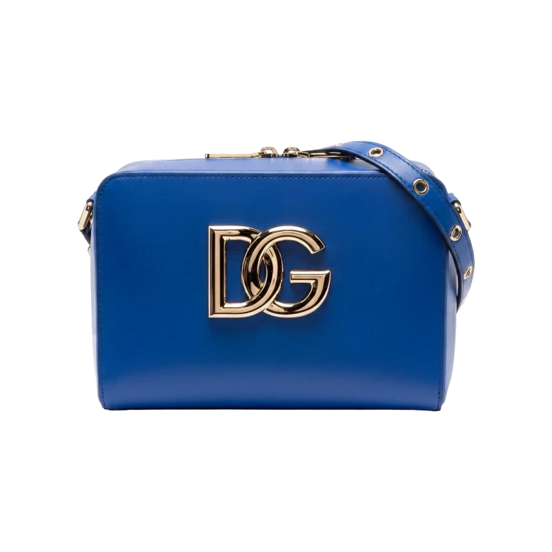 3.5 Logo Plaque Medium Crossbody Bag Blue