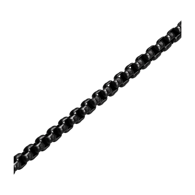 Box Chain Bracelet, 3MM - Black