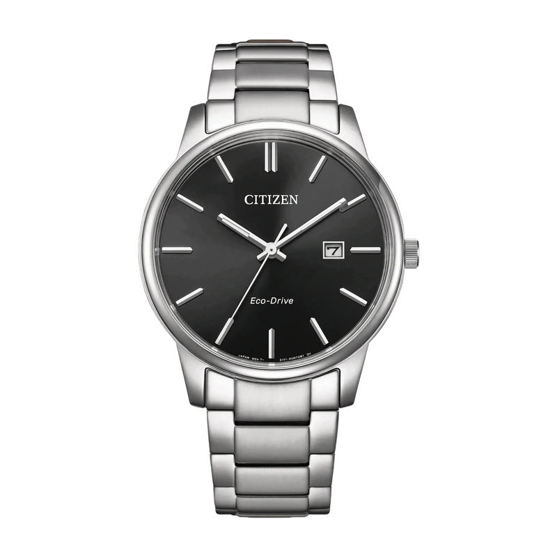 Pair Eco-Drive Black Dial Men's Watch