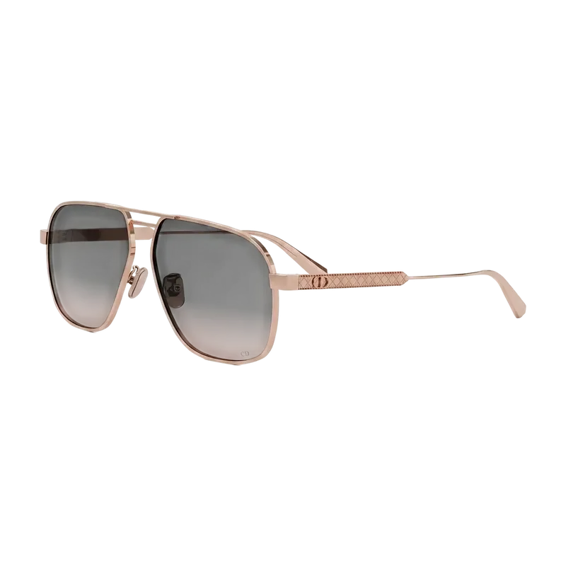 Cannage Square Sunglasses Rose Gold