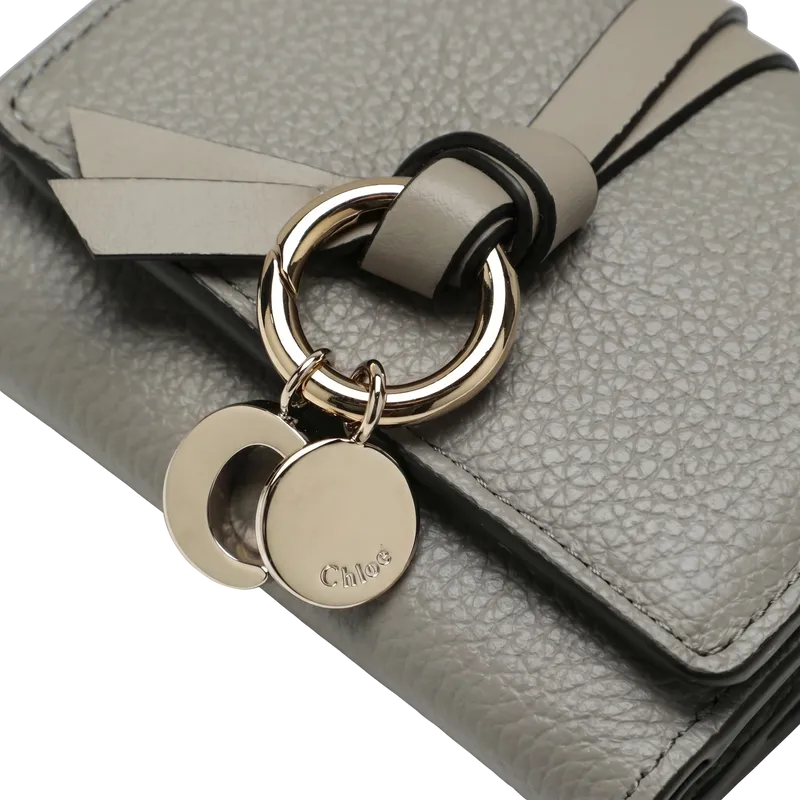 Alphabet Mini Trifold Wallet Gray