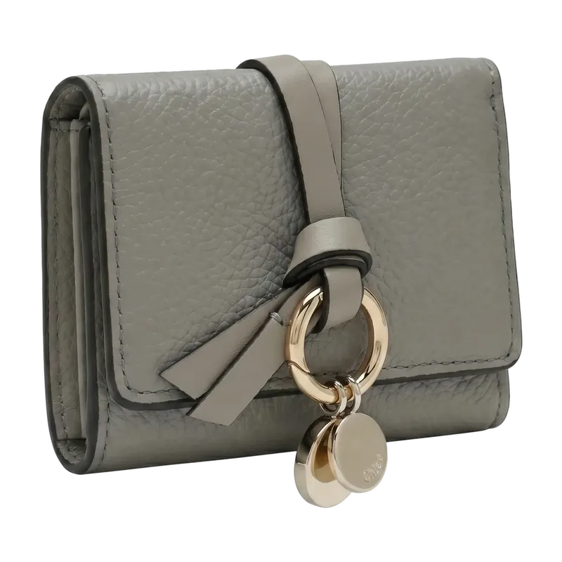 Alphabet Mini Trifold Wallet Gray
