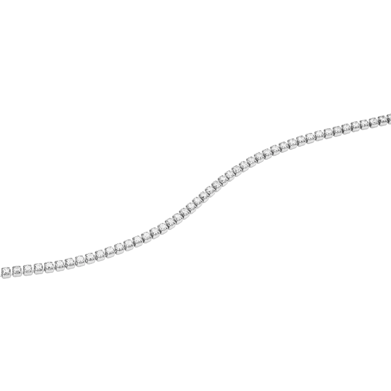 Classic Tennis Bracelet Silver Tone