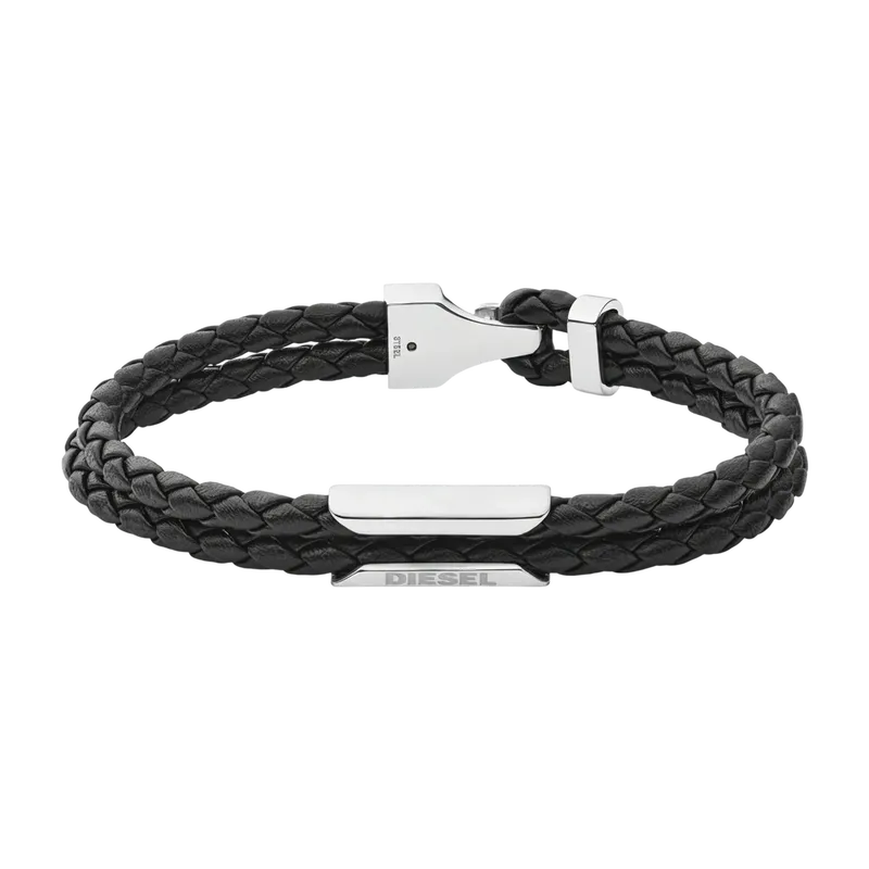 Stackables Black Leather Double-Strand Bracelet