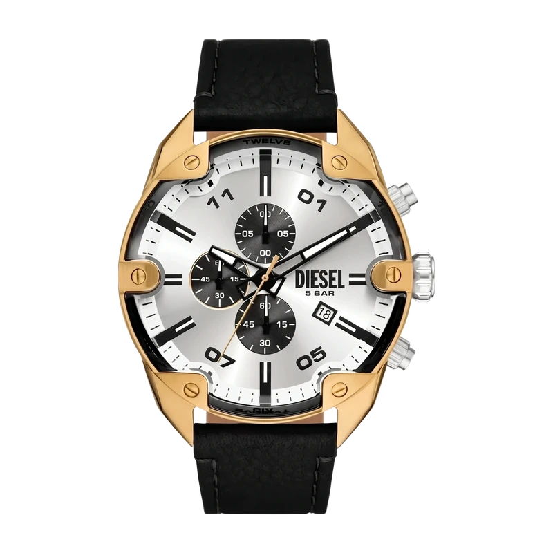 Spiked Chronograph Leather