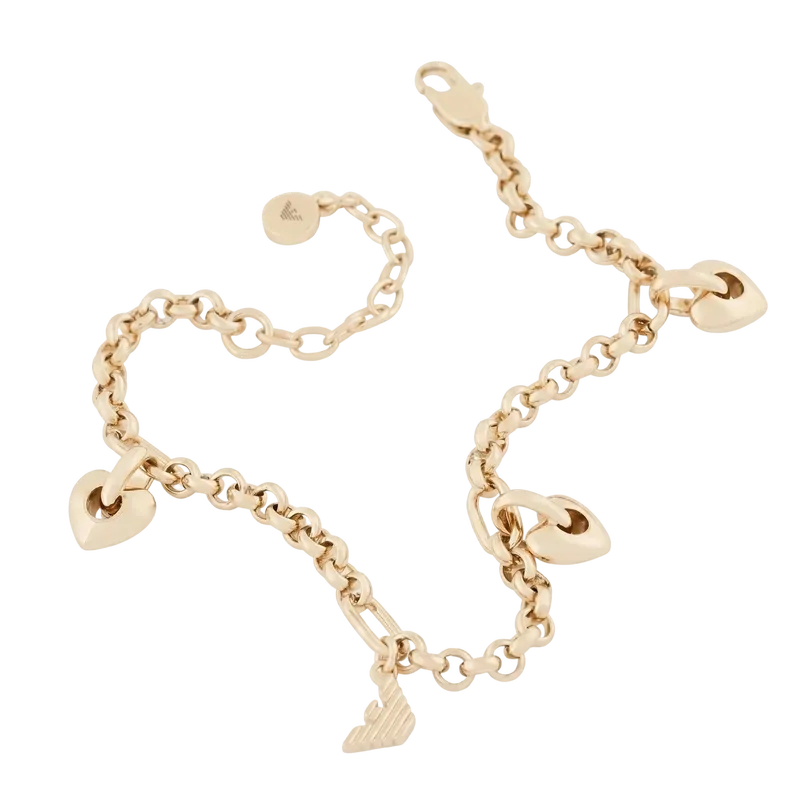 Gold-Tone Brass Station Bracelet