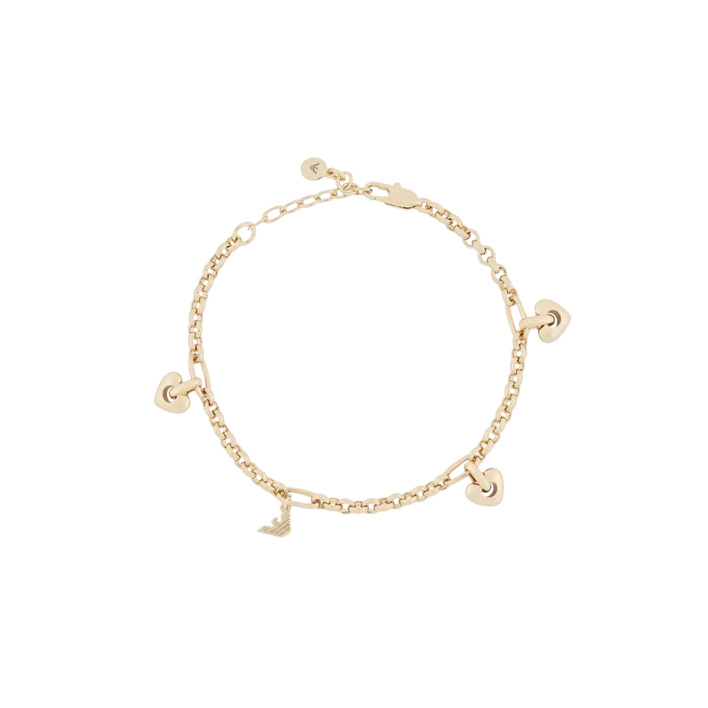 Gold-Tone Brass Station Bracelet