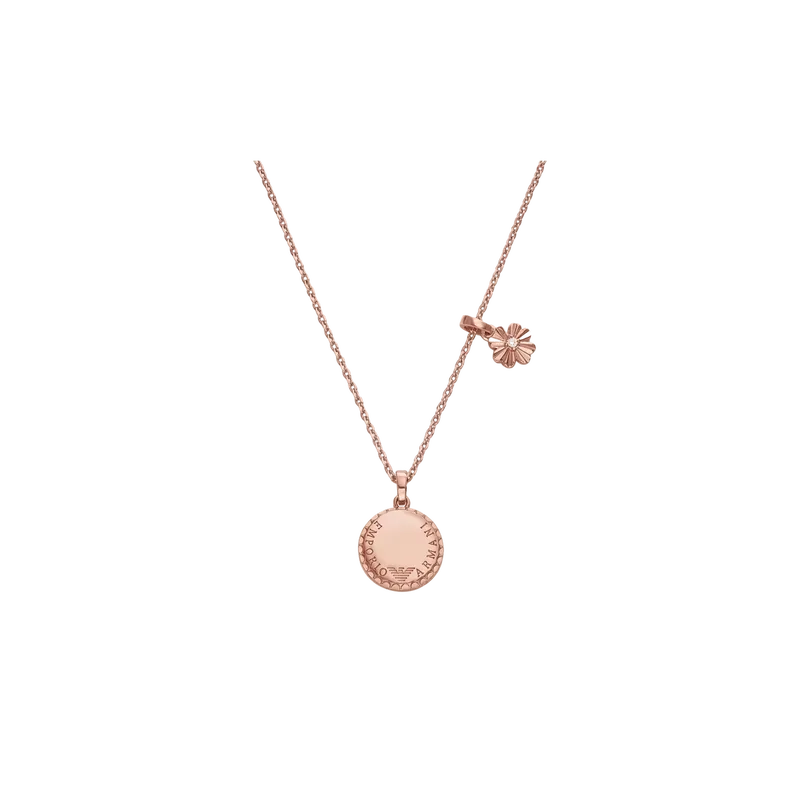Rose Gold-Tone Brass Pendant Necklace