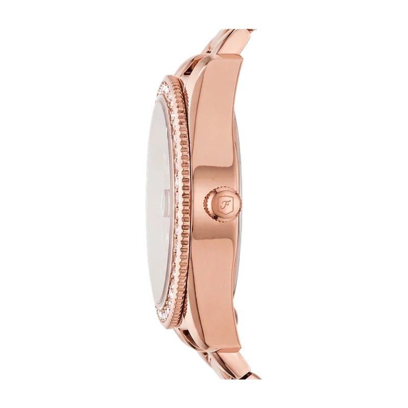 Scarlette 33mm Three-Hand Date Rose Gold-Tone Stainless Steel