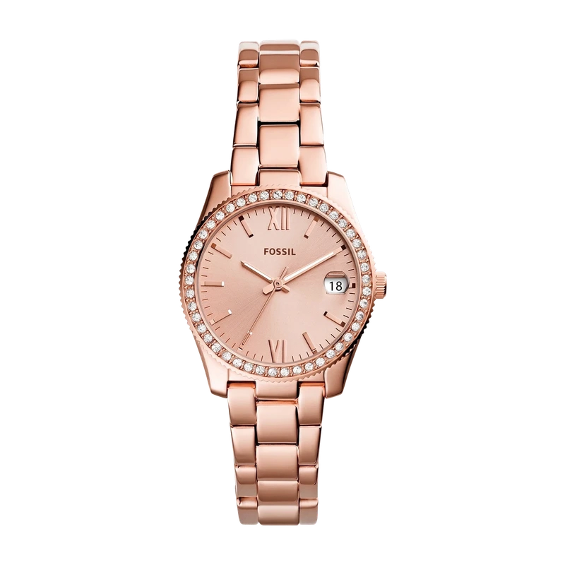 Scarlette 33mm Three-Hand Date Rose Gold-Tone Stainless Steel