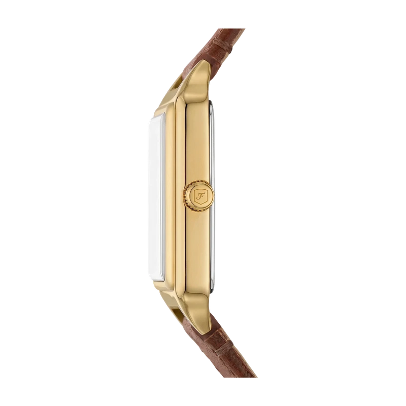 Raquel 23mm Three-Hand Date Medium Brown Leather
