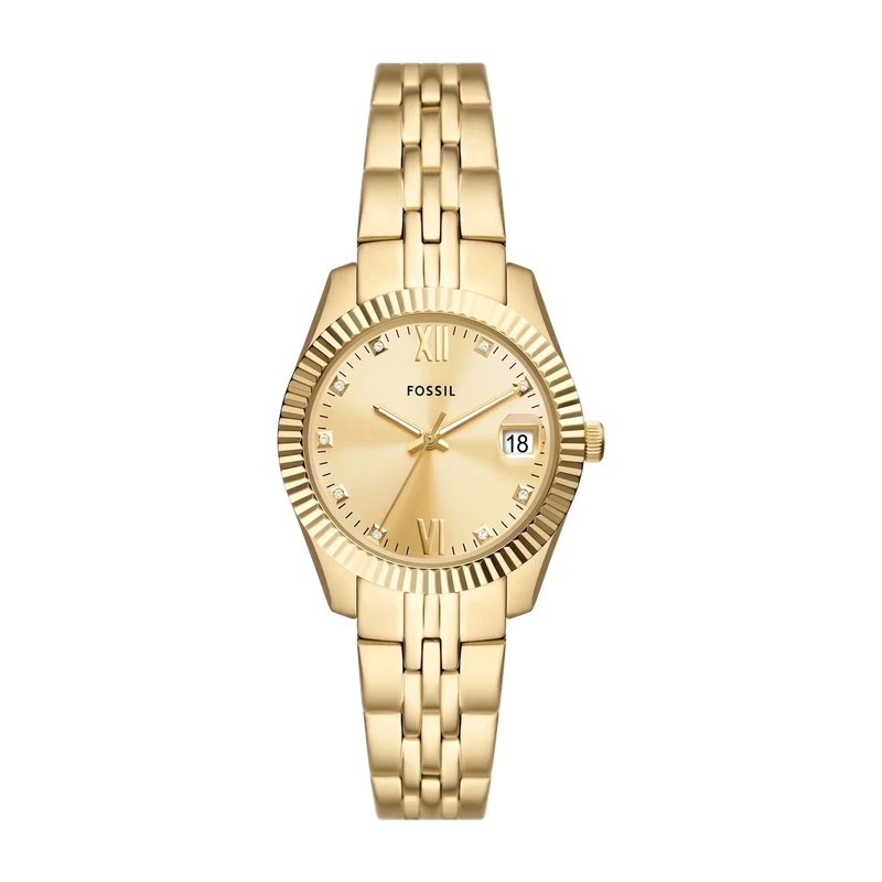 Scarlette 33mm Three-Hand Date Gold-Tone Stainless Steel