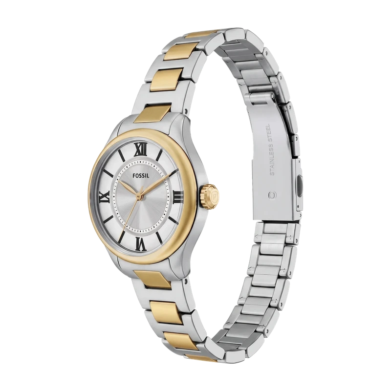 Gilmore 28mm Three-Hand Two-Tone Stainless Steel