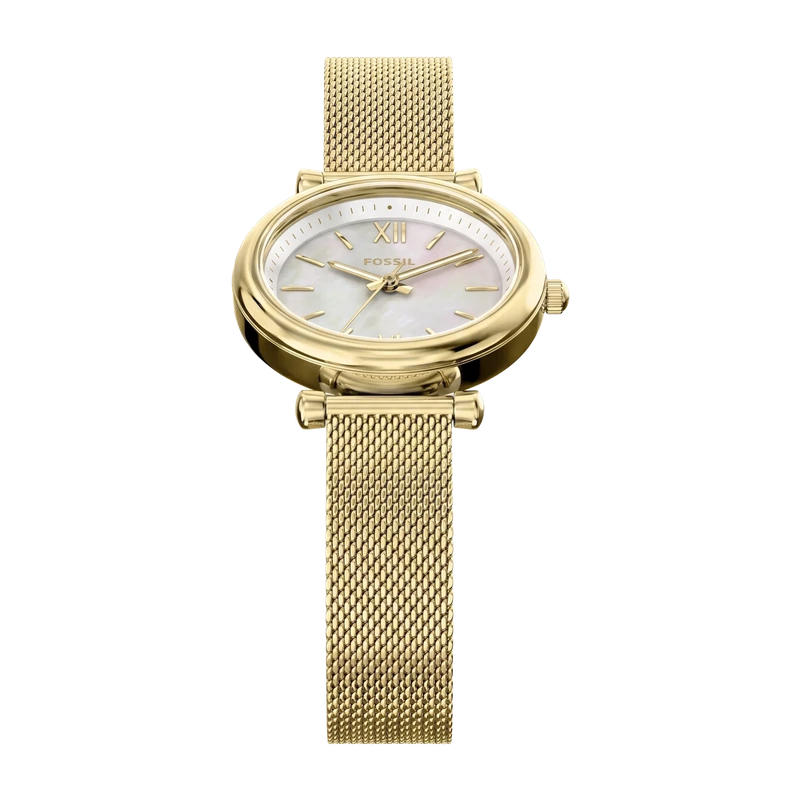 Carlie Mini 28mm Three-Hand Gold-Tone Stainless Steel