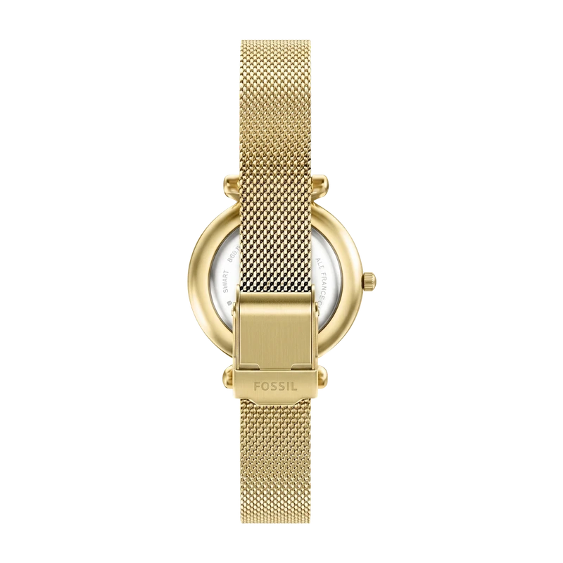 Carlie Mini 28mm Three-Hand Gold-Tone Stainless Steel