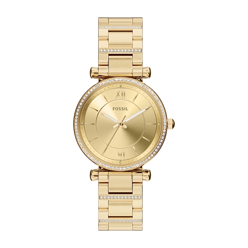 Carlie Three-Hand Gold-Tone Stainless Steel Watch 35mm
