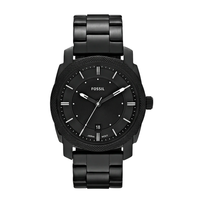 Machine 42mm Black Stainless Steel Watch