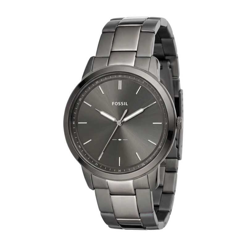 Minimalist 44mm Three-Hand Smoke Stainless Steel