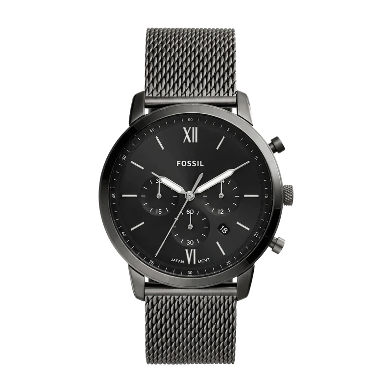 Neutra Chronograph Smoke Stainless Steel Mesh Watch