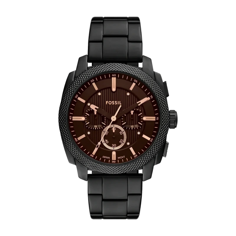 Machine 44mm Chronograph Black Stainless Steel Watch