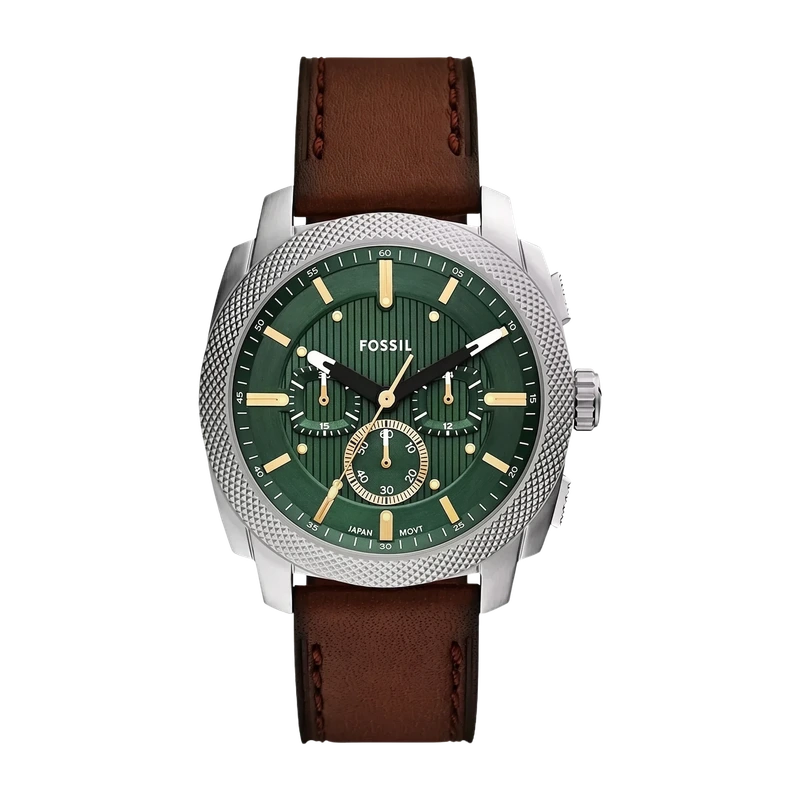 Machine 44mm Chronograph Brown Leather 