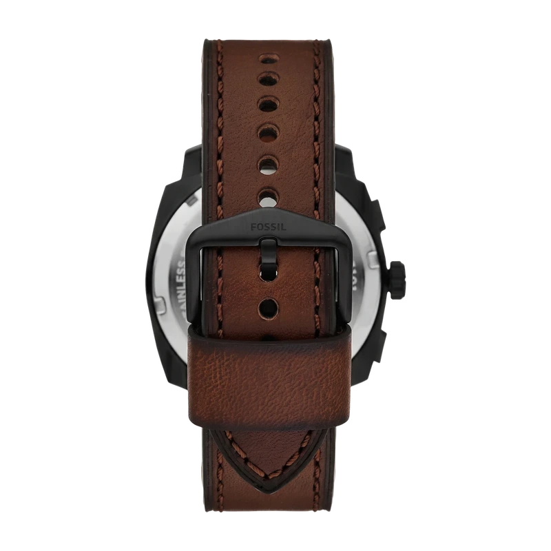 Machine 44mm Chronograph Brown Leather