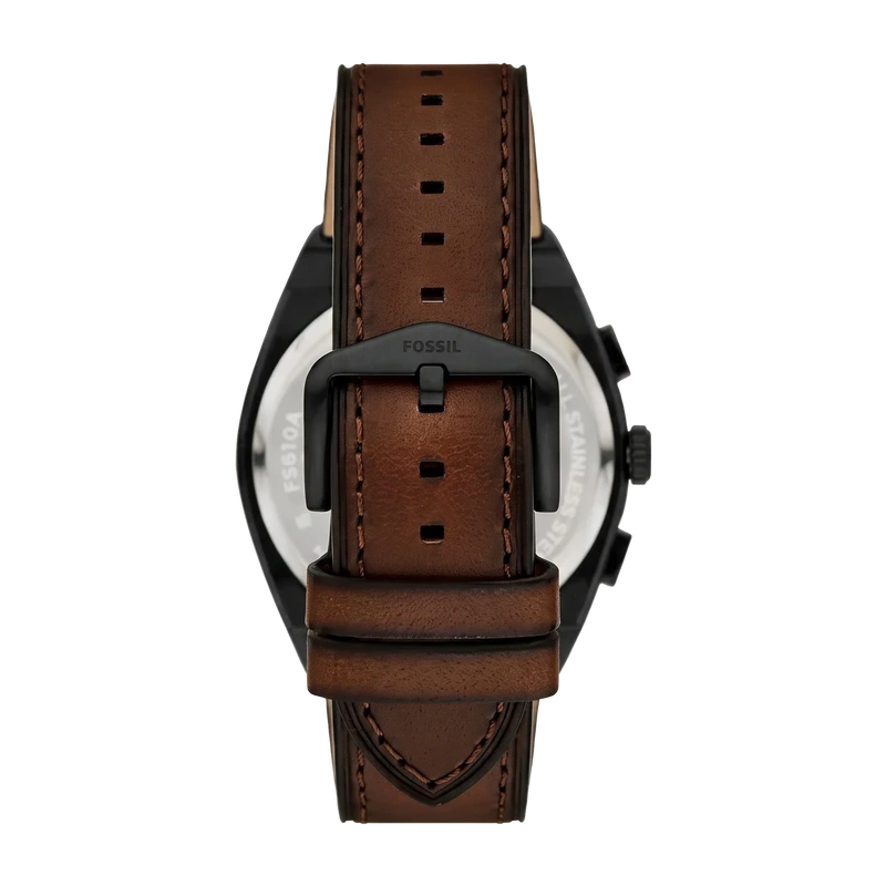 Everett 44mm Chronograph Brown Leather