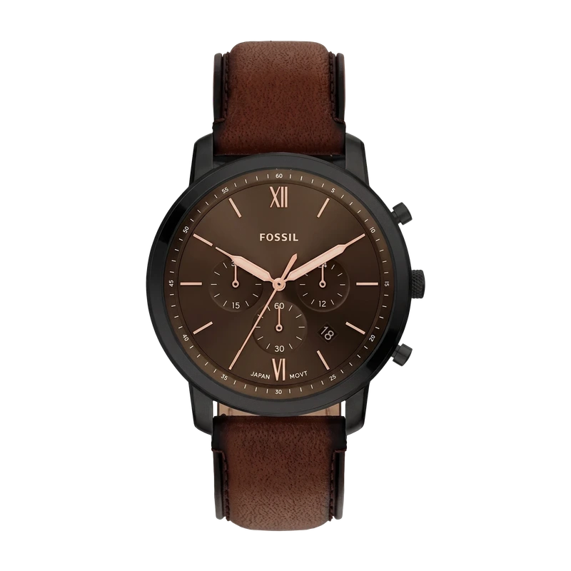 Neutra 44mm Chronograph Brown Leather
