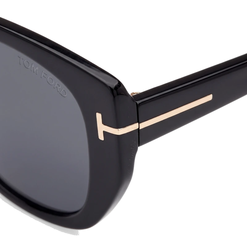 Butterfly Sunglasses Black Graduated Brown Lens