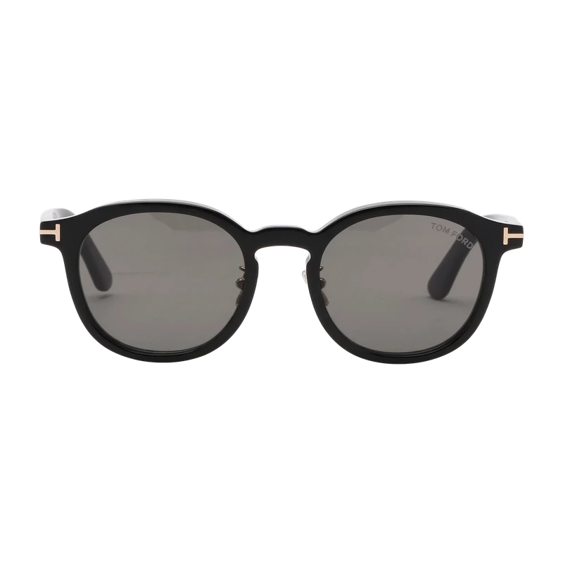 Round Sunglasses Black Grey Lens FT1277-D 05A